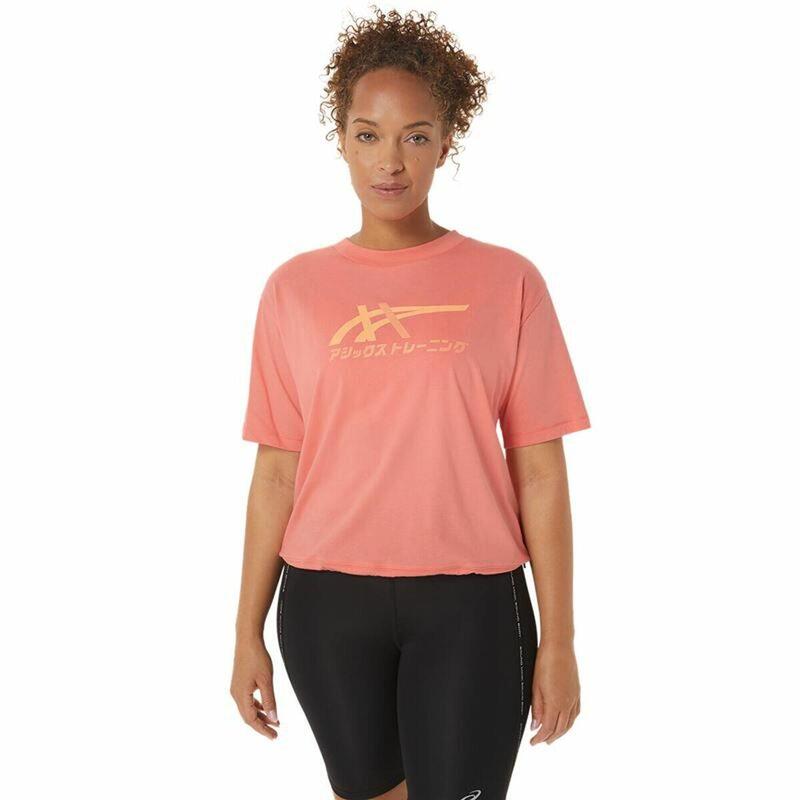 Camiseta de Manga Corta Mujer Asics Tiger Rosa