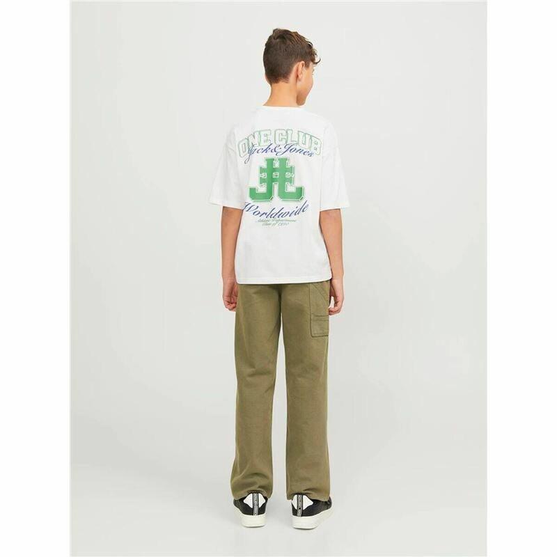 Camiseta de Manga Corta Infantil Jack & Jones Jorcole Back Print Blanco