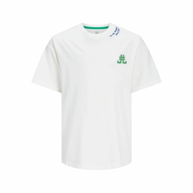 Camiseta de Manga Corta Infantil Jack & Jones Jorcole Back Print Blanco