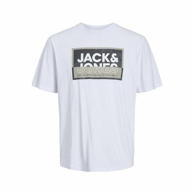 T-shirt met korte mouwen voor kinderen jack & jones logan wit