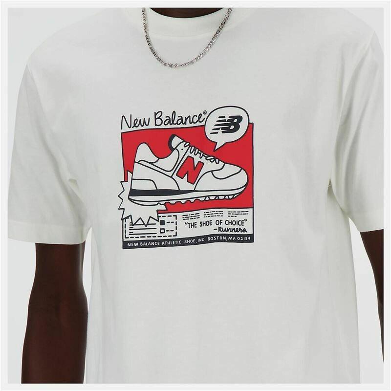 Camiseta de Manga Corta Hombre New Balance MT41593 SST Blanco