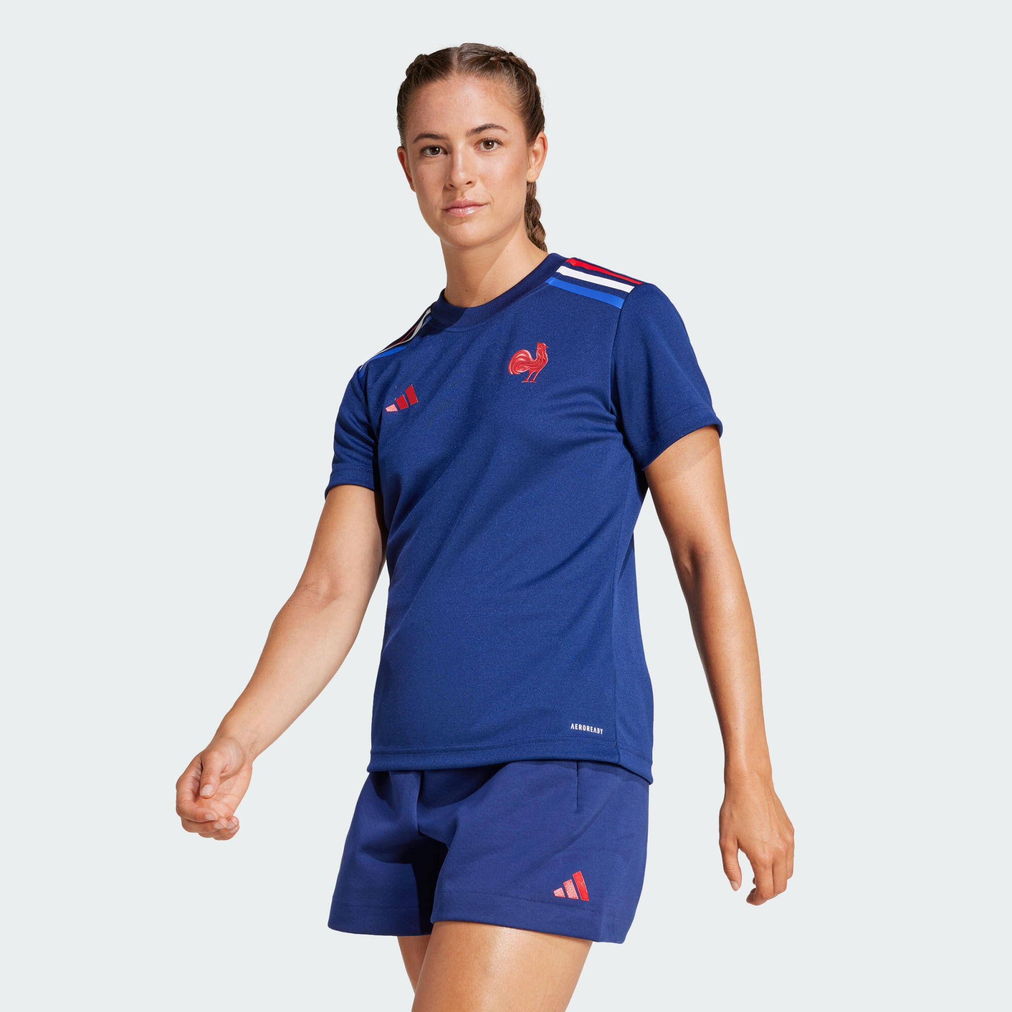 Adidas - T-shirt Supporter Équipe De France Rugby Domicile - Maillot Manches Courtes - Bleu - 42 M/l - Decathlon