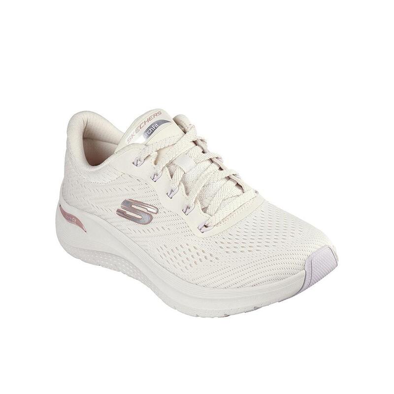 Zapatillas Deportivas Caminar Mujer Skechers 150051_NTMT Blancas con Cordones