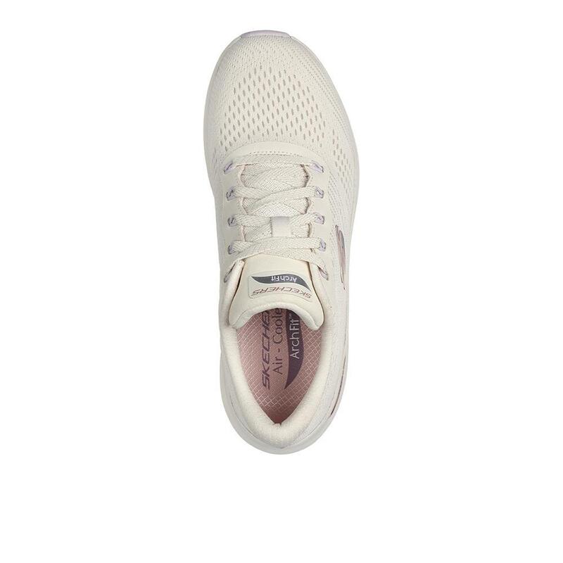 Zapatillas Deportivas Caminar Mujer Skechers 150051_NTMT Blancas con Cordones