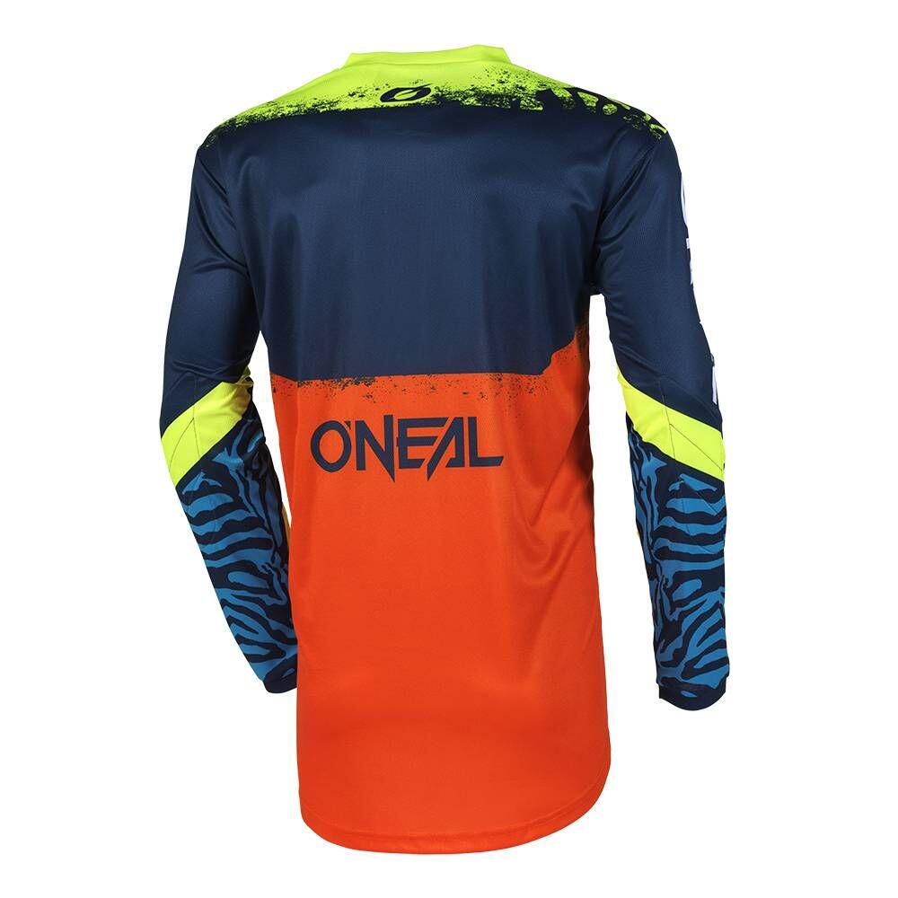 Maillot Manches Longues VTT O'Neal Element Shocker Bleu / Orange Enfant 2/3