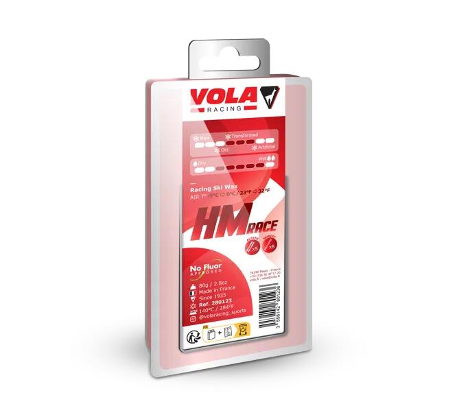 VOLA Hoogwaardige wedstrijd skiwax HMRace rood 80 gram