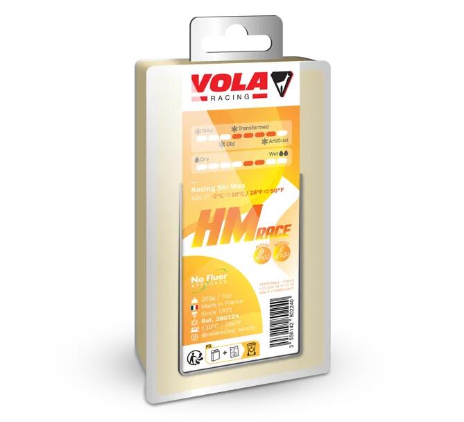 VOLA Hoogwaardige wedstrijd skiwax Vola HMRace geel 200gr