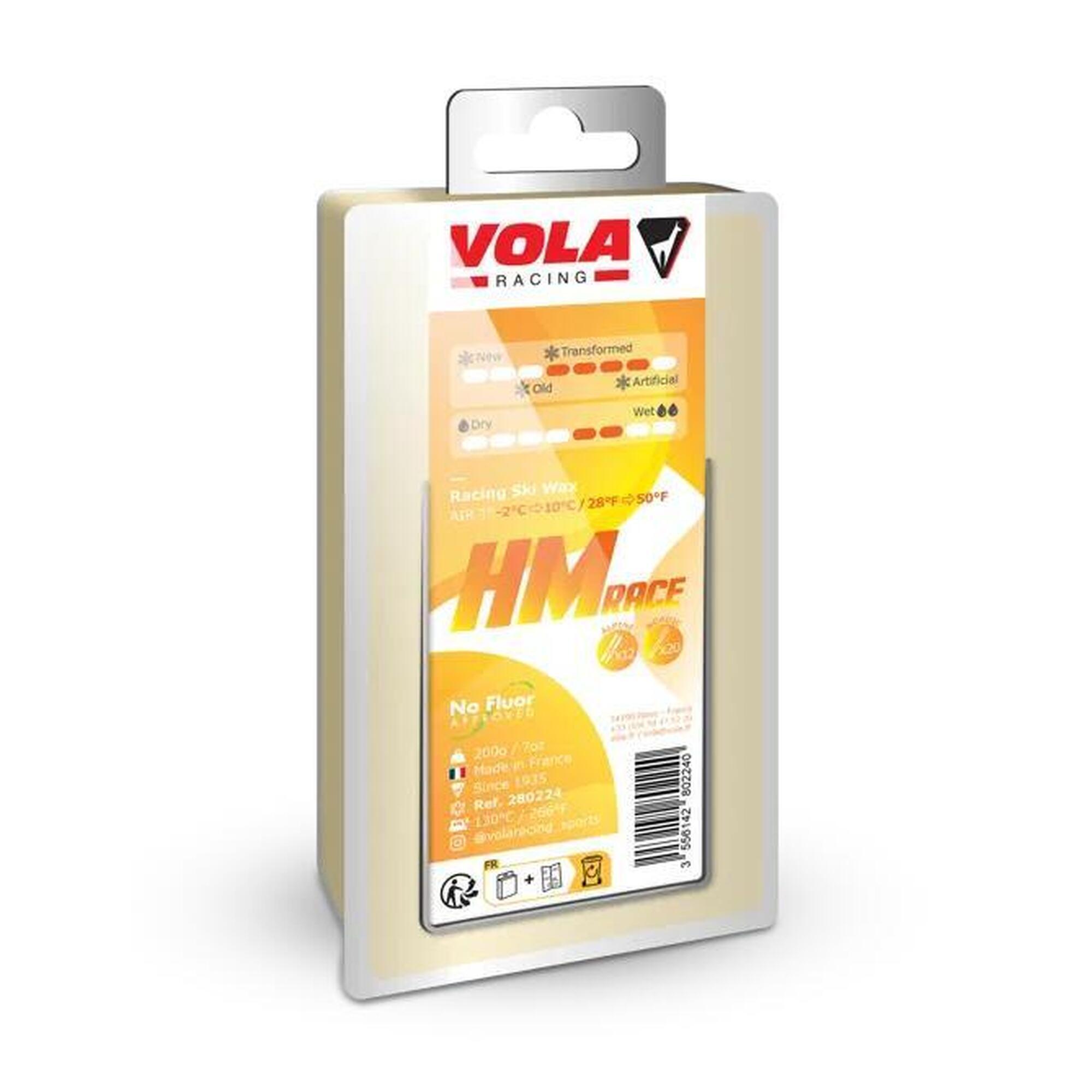 Hoogwaardige wedstrijd skiwax Vola Hmrace geel 200gr