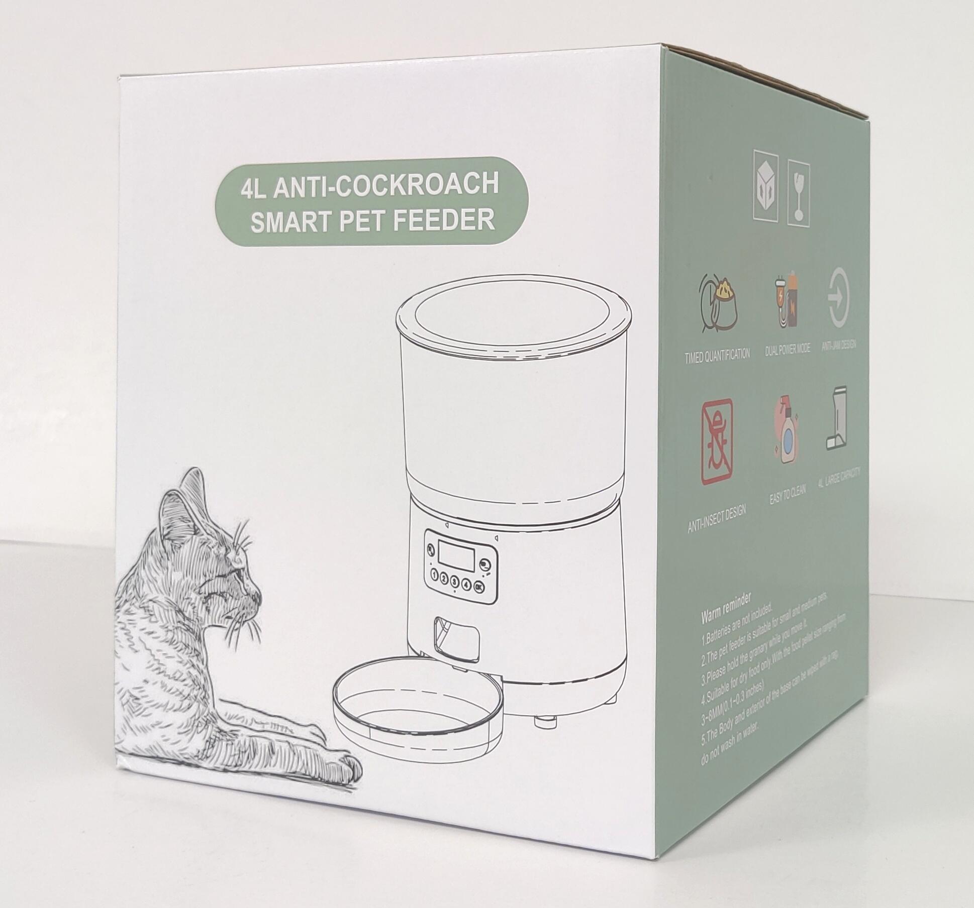 4L Programmable Dry Food Dispenser for Cat/Dog, Anti‑Jam 6/6