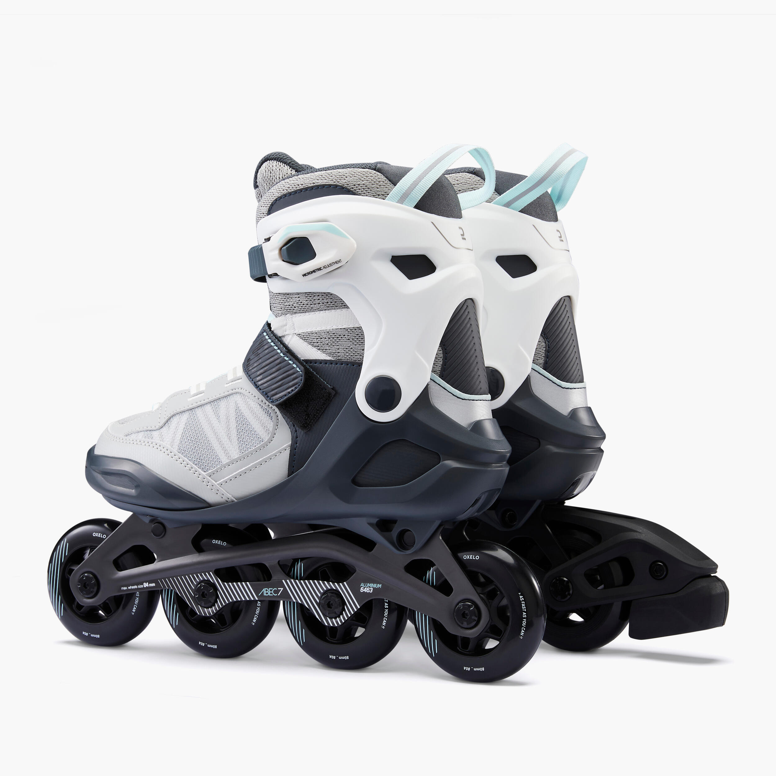 Second Life - Rolki fitness Oxelo FIT500 Ice Grey - Stan Dobry 5/5
