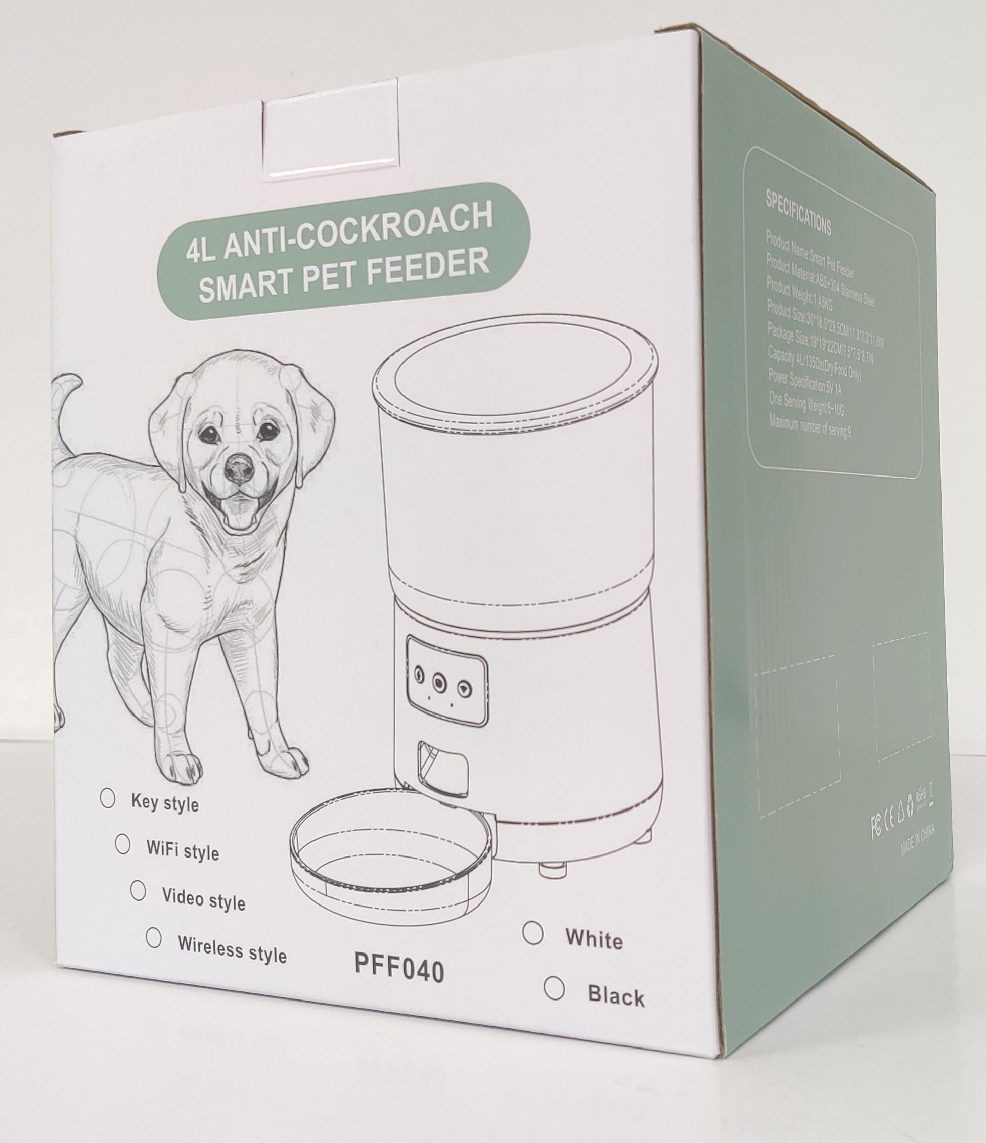 4L Programmable Dry Food Dispenser for Cat/Dog, Anti‑Jam 5/6