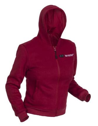 Beheizbarer Damen Hoodie Dual Heating Burgund
