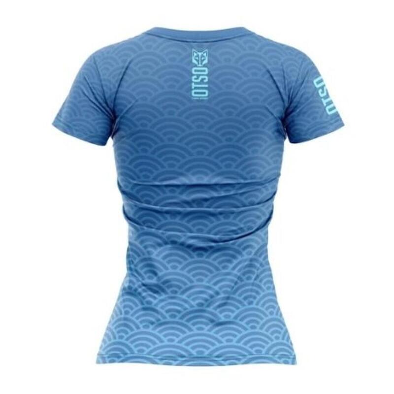 Camiseta M/Corta Surf mujer running Azul OTSO