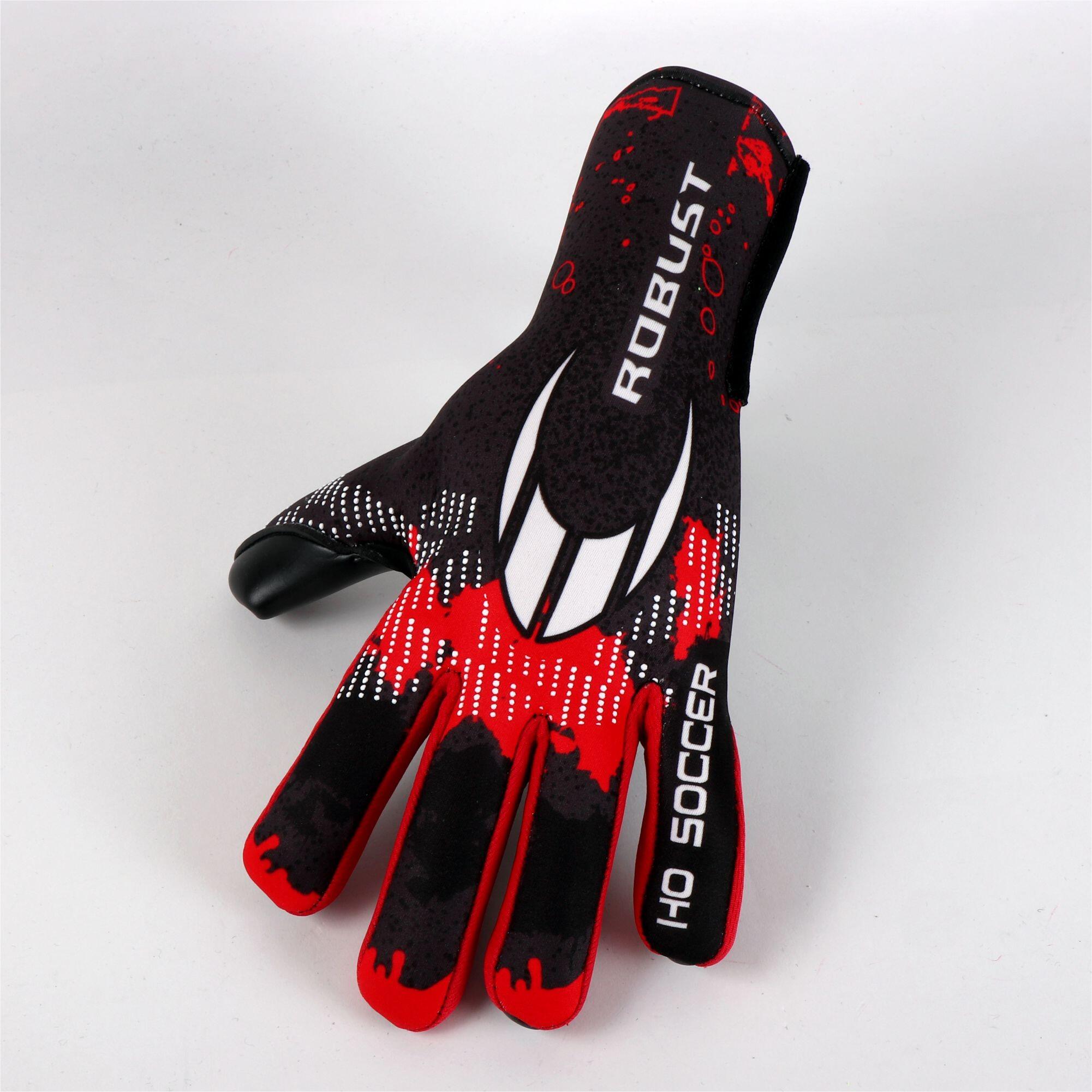 Robust Red Torwart-Handschuhe Negativ-Schnitt, Latex 3+3 mm, atmungsaktiv 6/7