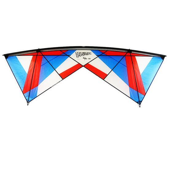 Cerf-volant 4 lignes - Revolution Kites - Reflex XX rouge et bleu