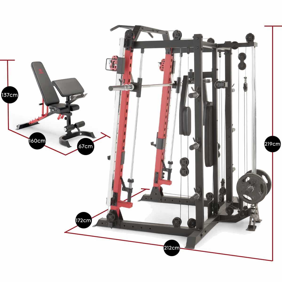 HOME MULTI-GYM/SMITH MACHINE MULTI-FUNCTIONAL CAGE SYSTEM 6/7