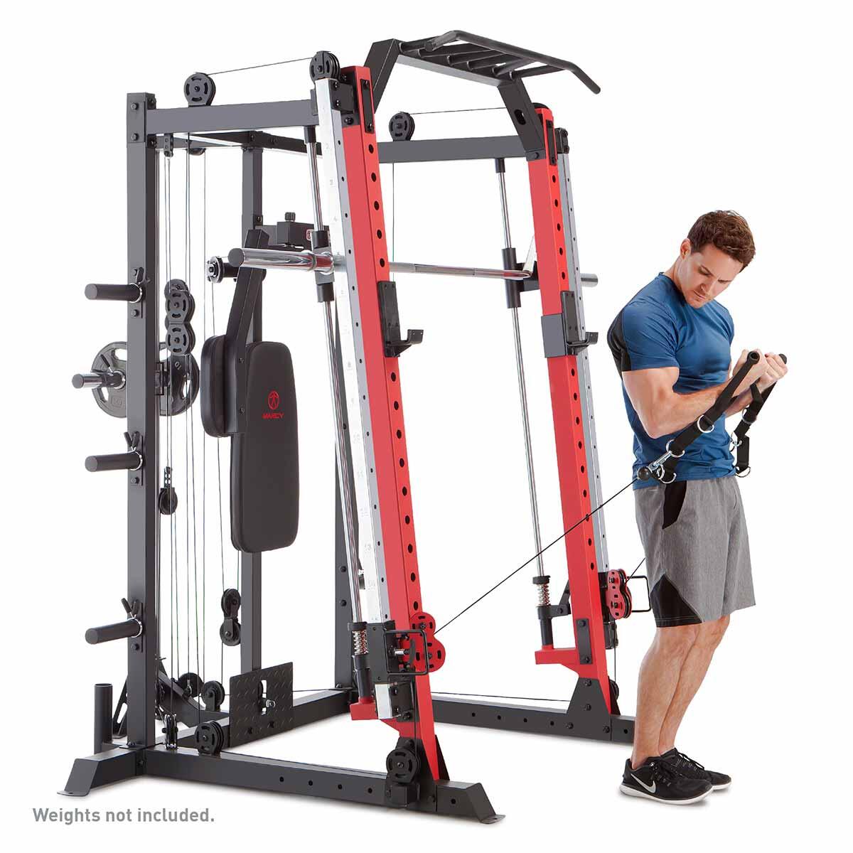 MULTI-GYM SMITH MACHINE MULTI-FUNCTIONAL CAGE SYSTEM MARCY Decathlon