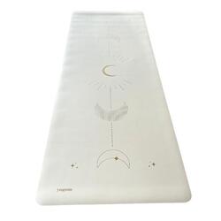 Tapis de yoga antidérapant Star Lune Blanc Or