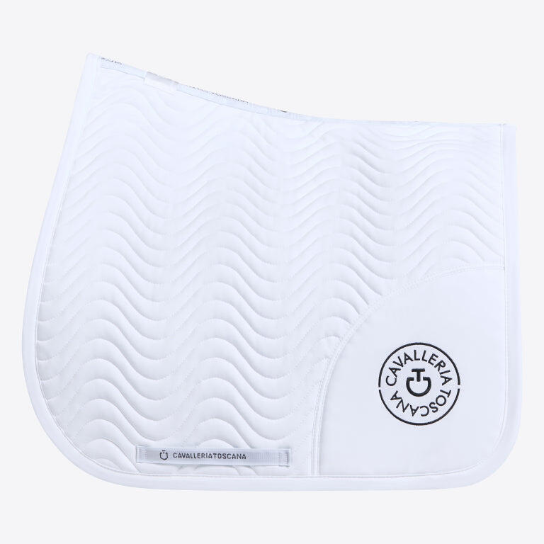 CAVALLERIA TOSCANA Cavalleria Toscana Double Orbit Wave Quilted Zadeldek Wit (0001)