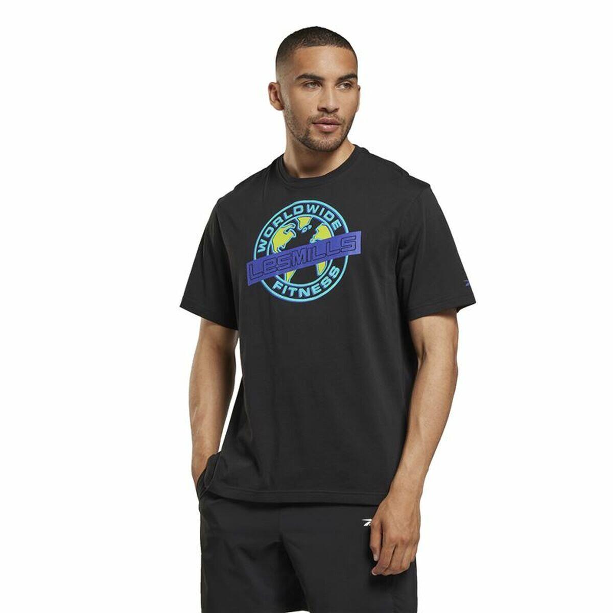 Pánské tričko s krátkým rukávem Reebok Les Mills® Oversized Graphic Černý 2/5