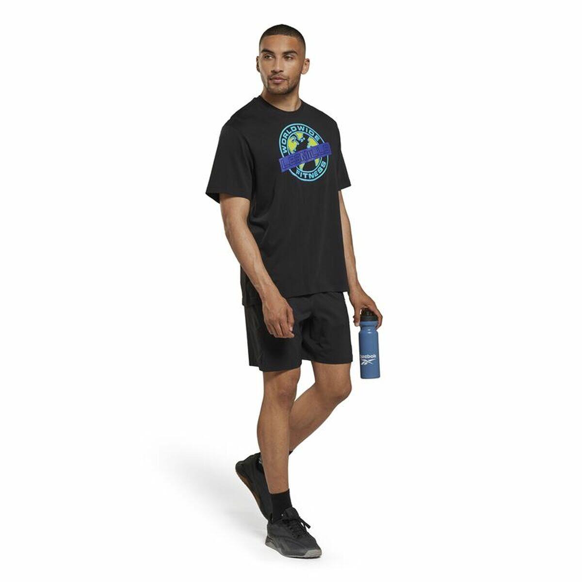 Pánské tričko s krátkým rukávem Reebok Les Mills® Oversized Graphic Černý 4/5