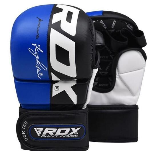 Gants de MMA Sparring RDX Rex T6 Plus – Bleu et Noir – S