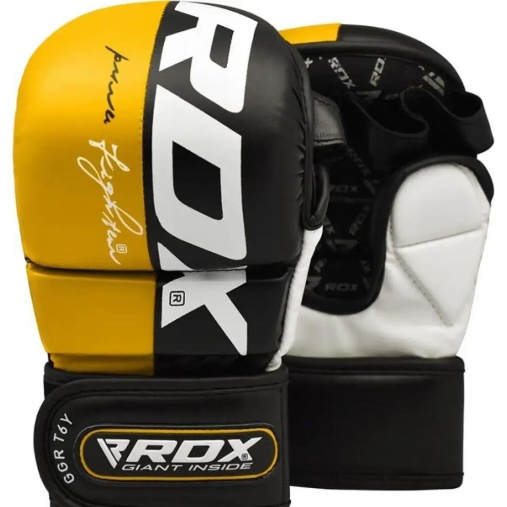 MMA Sparring Gloves RDX Rex T6 Plus – Yellow and Black – M