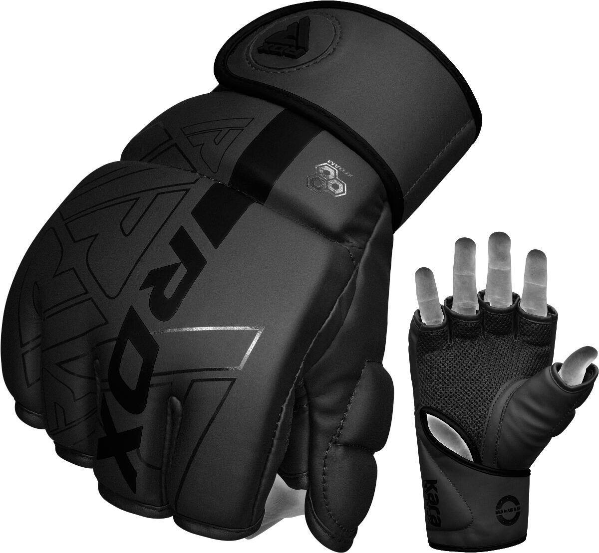 Grappling Gloves F6 Matte Black-S 2/7