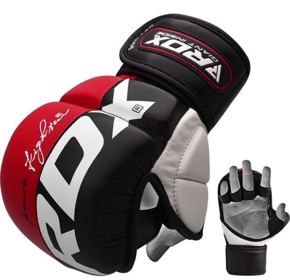 MMA Sparring Gloves RDX Rex T6 Plus – Red and Black – XL 3/5