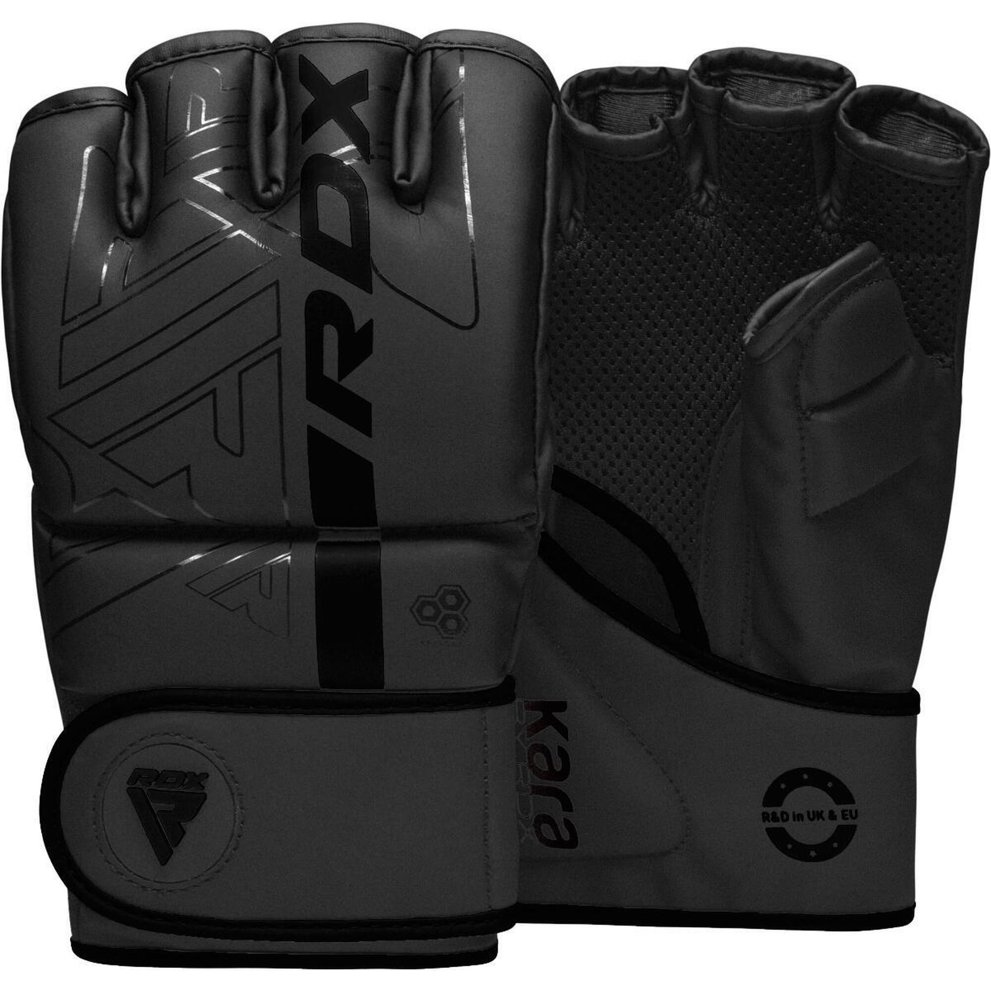 Rdx Sports - Gants De Mma F6 Kara - Mitaines De Combat - Noir - S - Decathlon