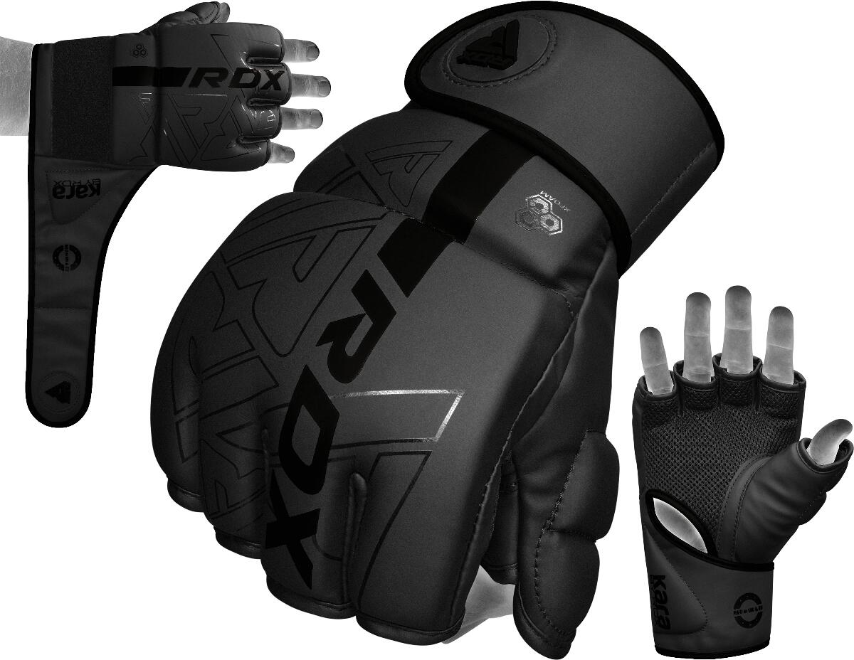 Grappling Gloves F6 Matte Black-S 3/7