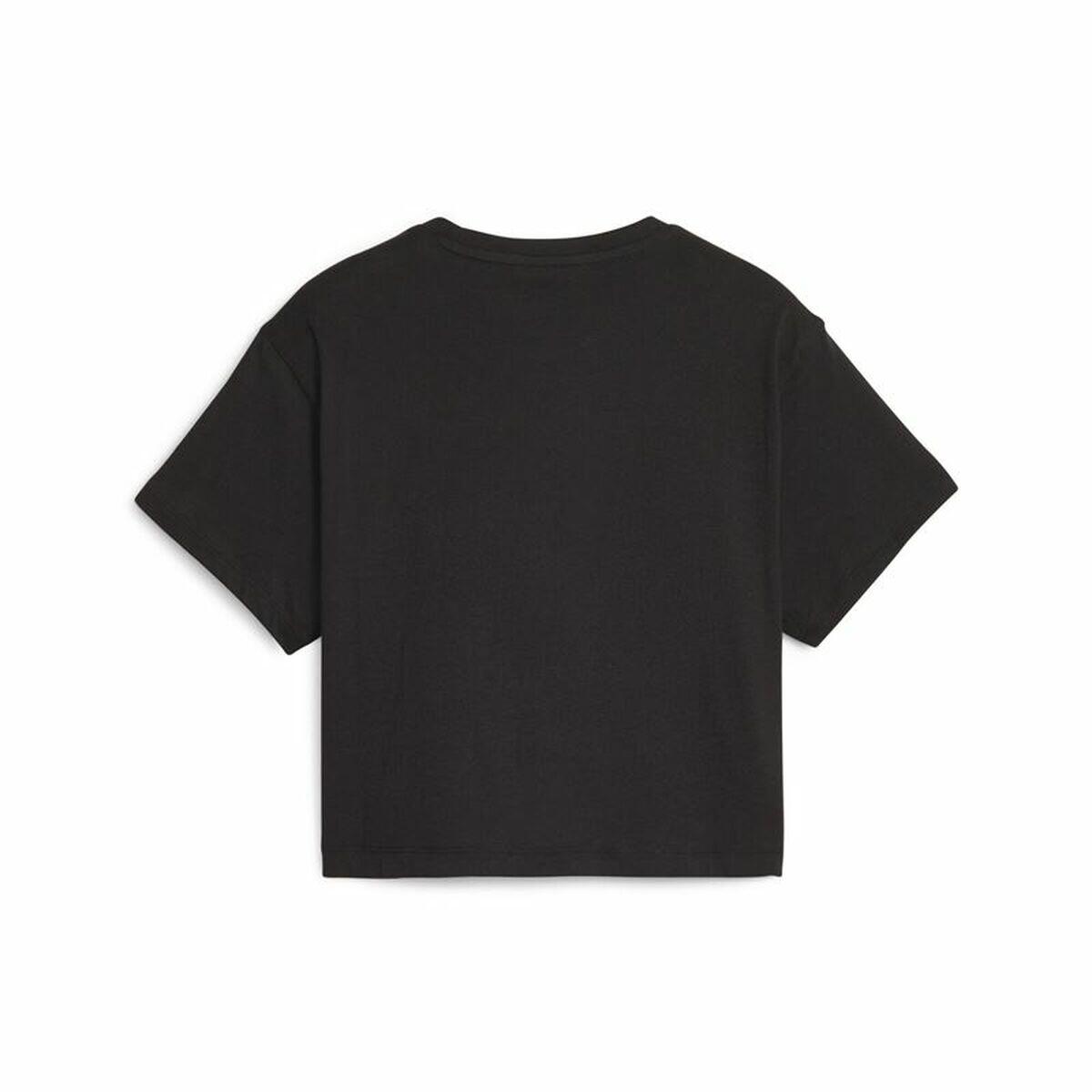 Maglia a Maniche Corte per Bambini Puma Girls Logo Cropped Nero 2/5