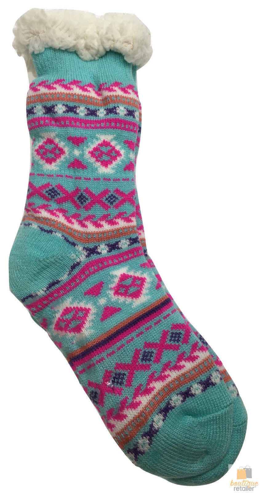 Pair Ladies Thick Fur Bed Socks Womens Soft Work Fluffy Slipper