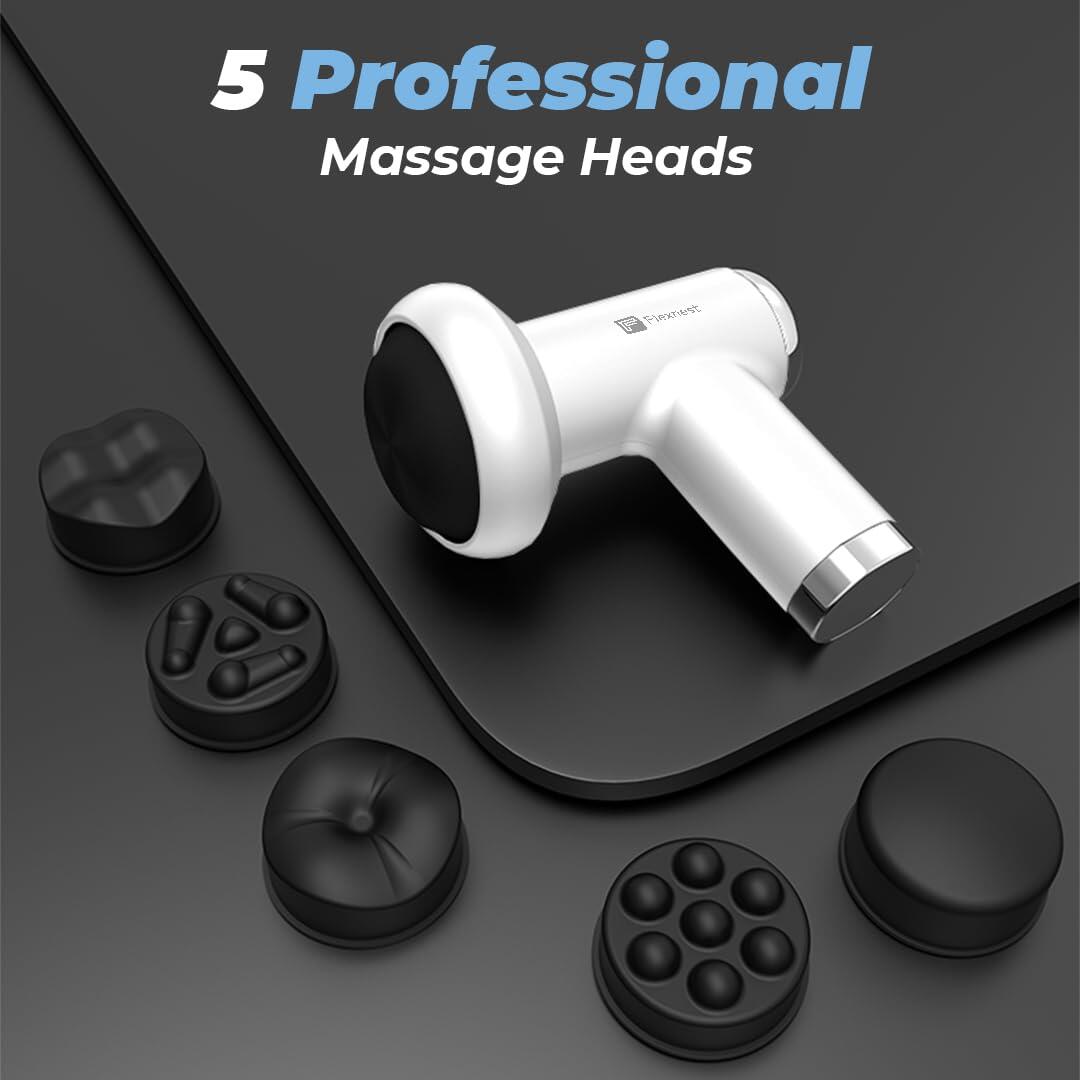 Flexnest Pulse Body Massage Gun Manipol Mini Massager for Pain Relief  - White