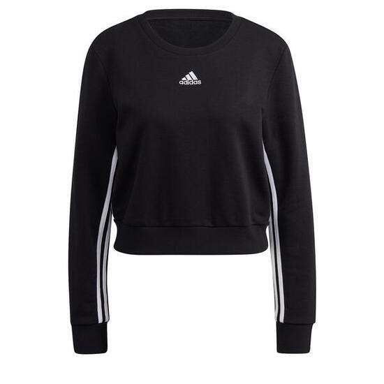 Felpa corta da donna adidas Essentials Cut 3-Bandes Crop