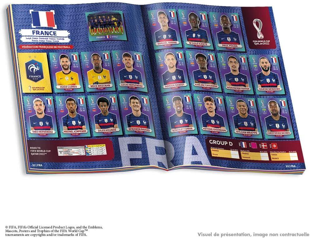 World Cup Qatar 2022 Sticker Album Box (50 Packs, 5 Stickers per Pac