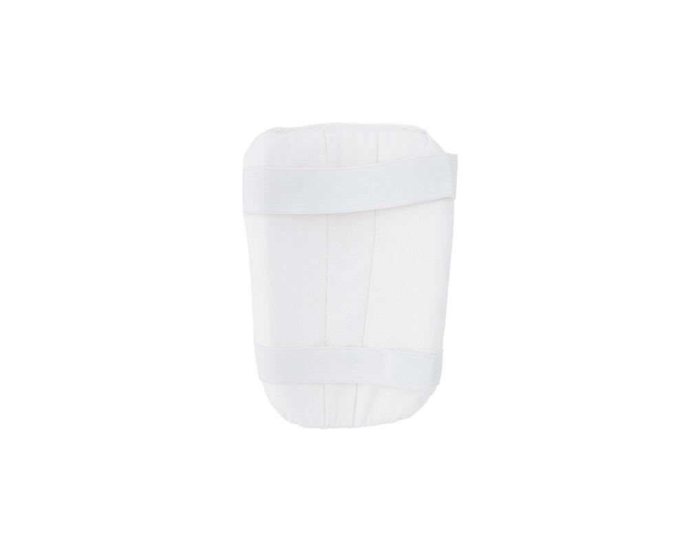 SG Test Cricket Thigh Pads |White|Small Junior| Material: Leather|Elastic Straps 2/3