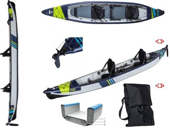 Kayak gonflable Breeze Full HP2 Pro suréquipé.