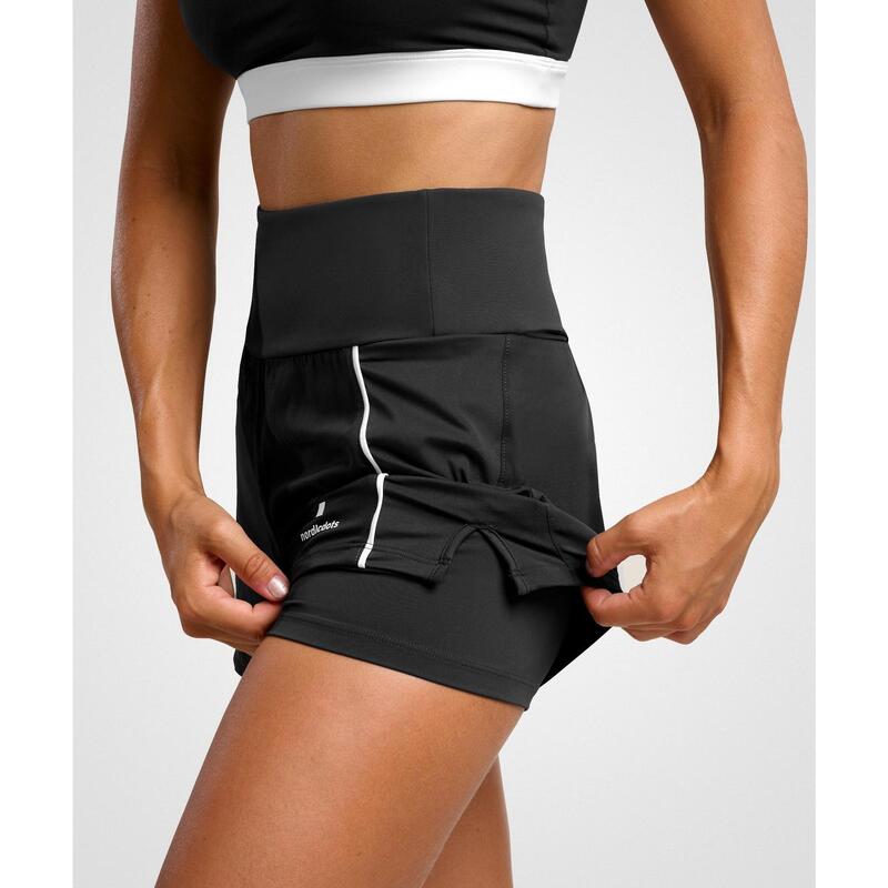 Dames Tennis/Padel Elegance Short Zwart