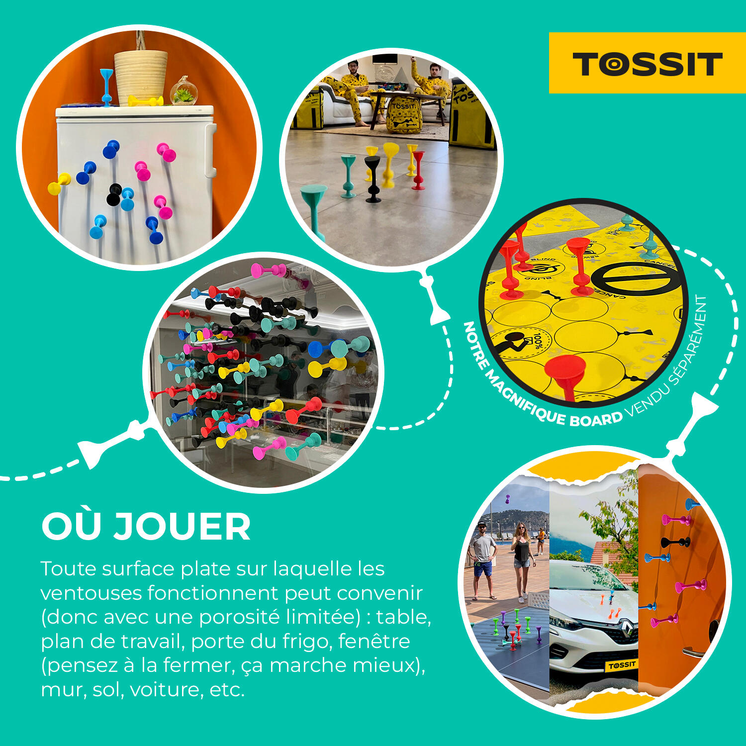 TOSSIT Gioco Freccette A Ventosa In Silicone - Edizione Limitata Cherry Blossom - Da Interno/esterno