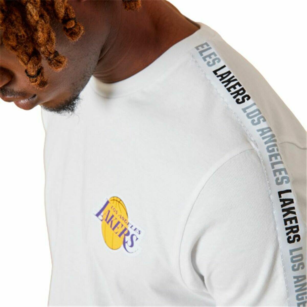 Sport T-shirt Korte Mouwen New Era LA Lakers NBA Wit 5/5