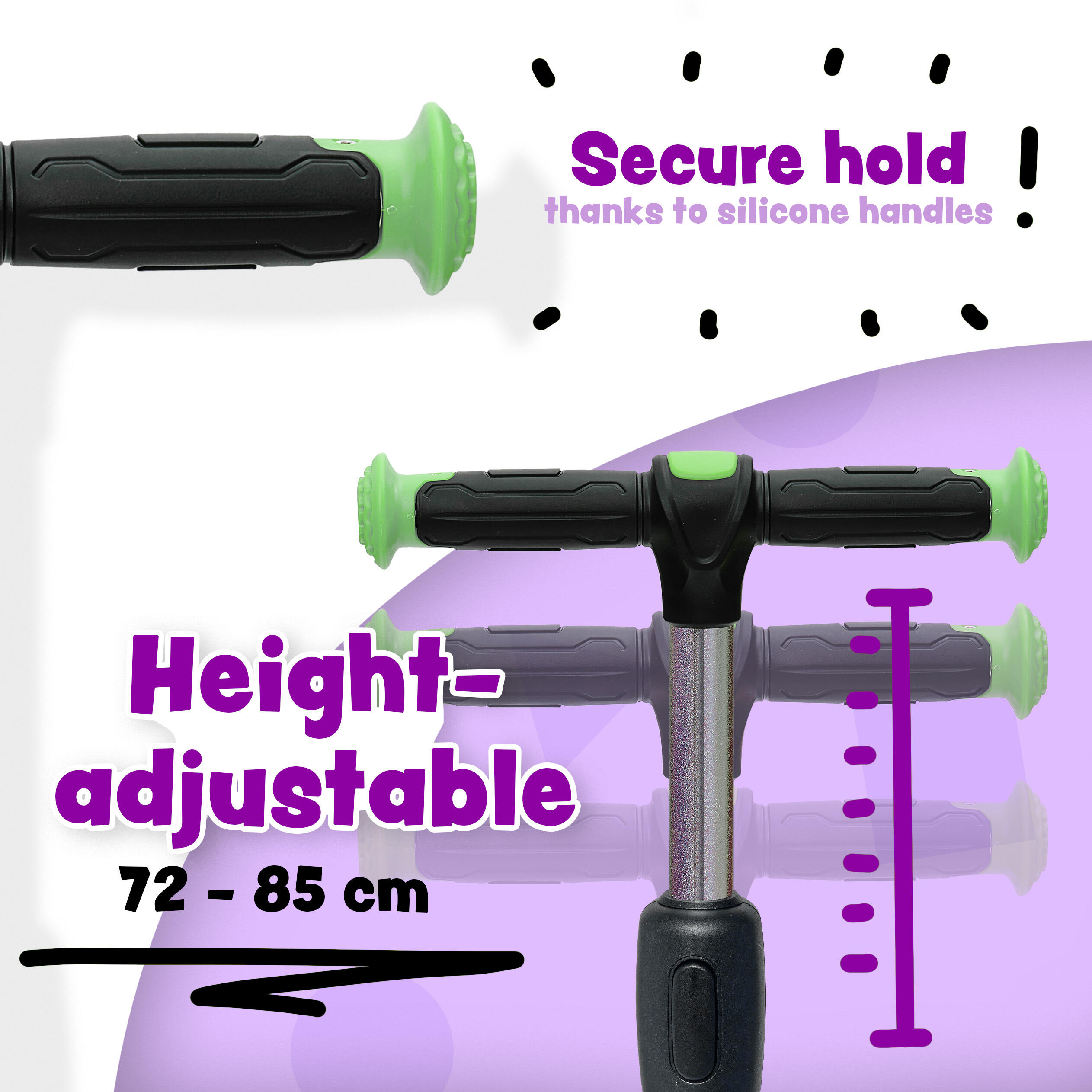 Kinderscooter KIDSPRO 4 opvouwbare LED 3-wiel step 2/7