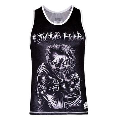 Sport tanktop voor heren extreme hobby psycho clown