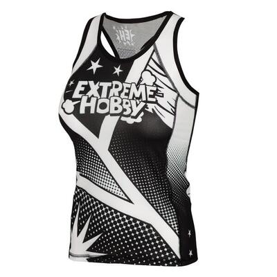 Sportieve tanktop voor dames voor fitness extreme hobby comics