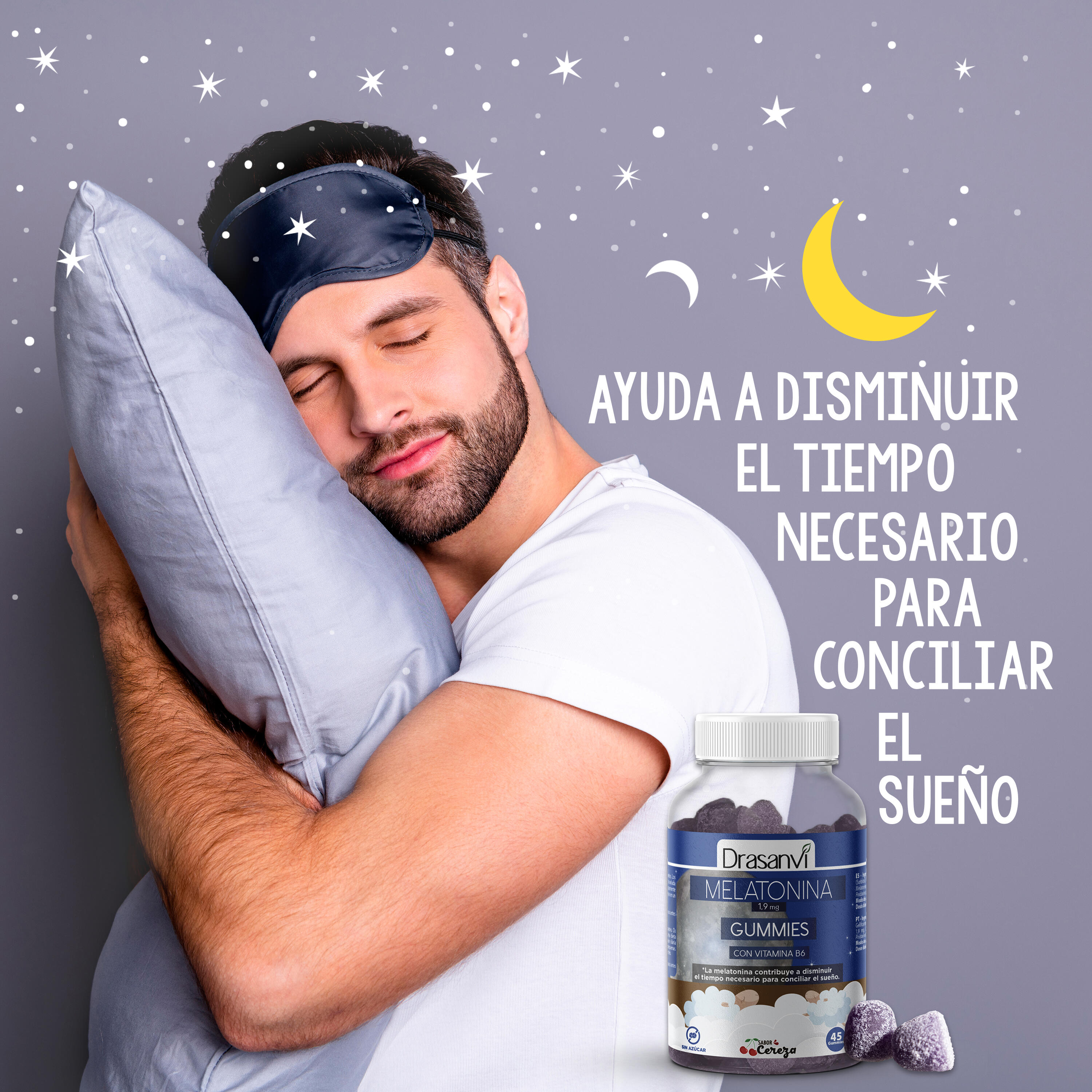 Melatonina 1,9 mg + Vitamina B6 Cereza 45 Gominolas 6/6