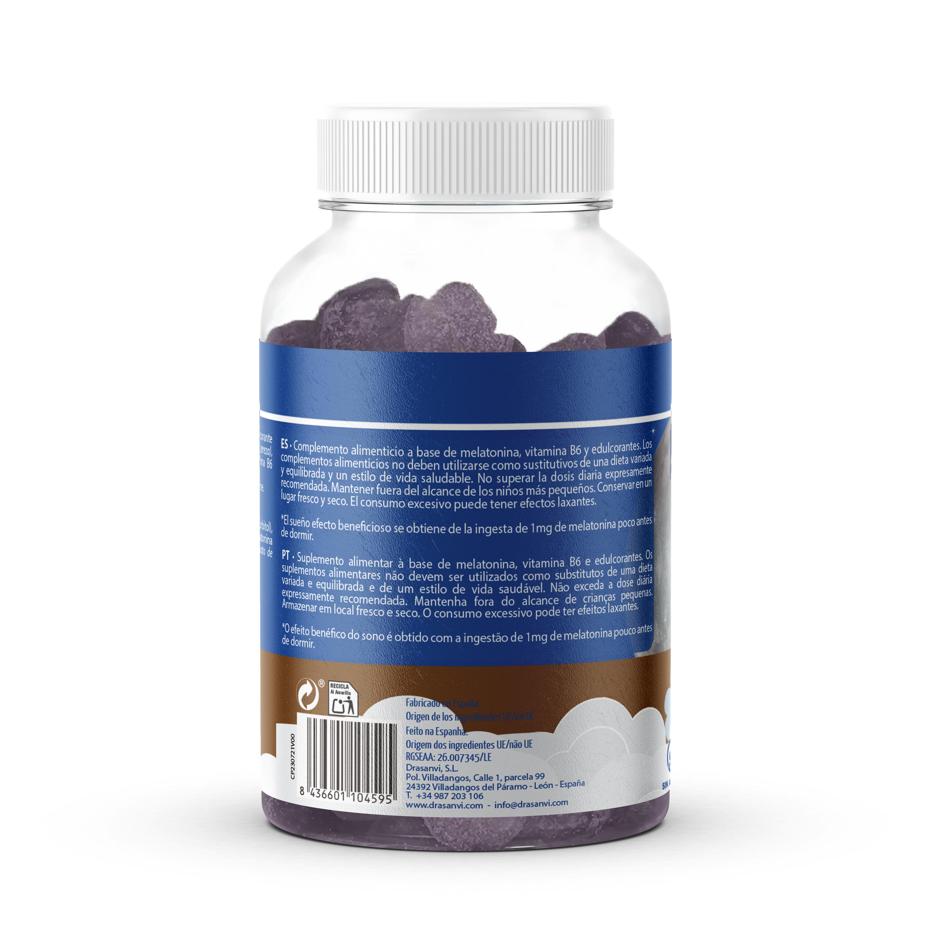 Melatonina 1,9 mg + Vitamina B6 Cereza 45 Gominolas 3/6