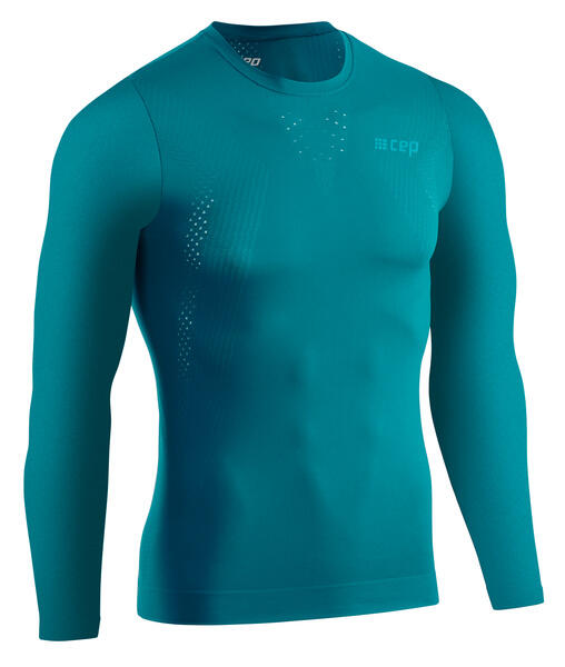 Bluza cu maneca lunga - run ultralight shirt long sleeve - petrol