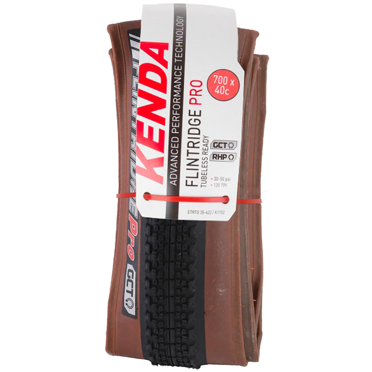 Neumático plegable KHE Kevlar Flintridge Pro GCT 120TPI 28 pulgadas / 700 x 40C 3/3