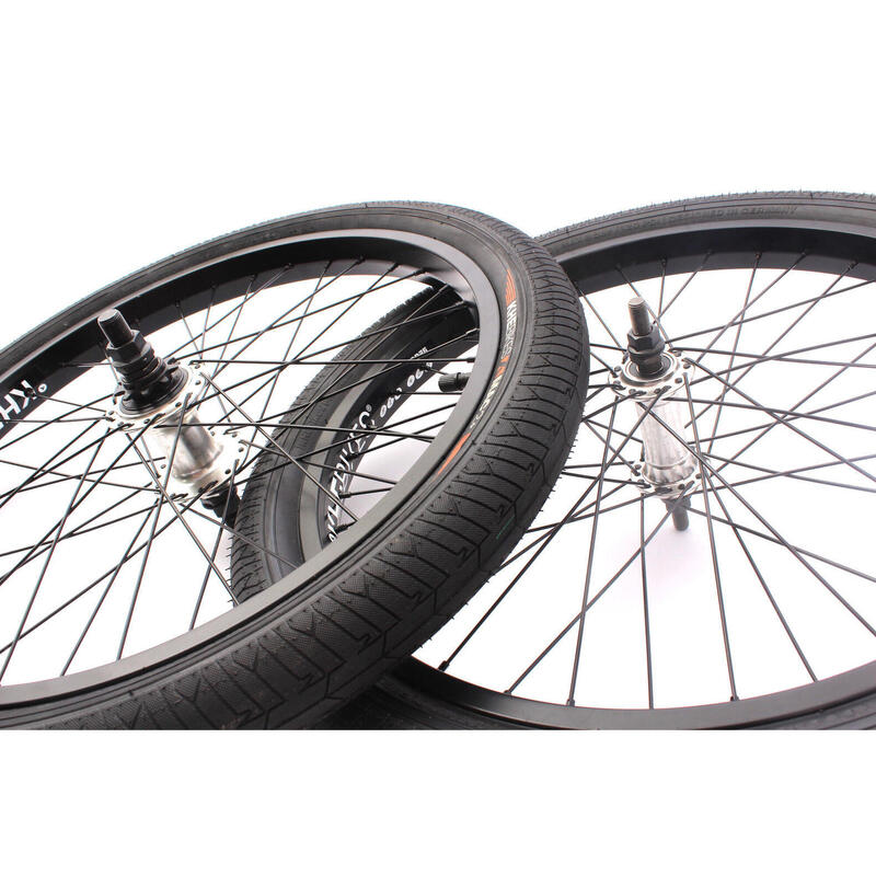 BMX kerékszett gumiabroncsokkal együtt KHE MAC2 20 inch 14mm / 10mm S/B