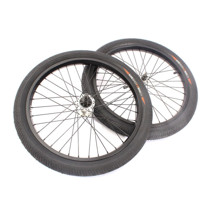 BMX kerékszett gumiabroncsokkal együtt KHE MAC2 20 inch 14mm / 10mm S/B